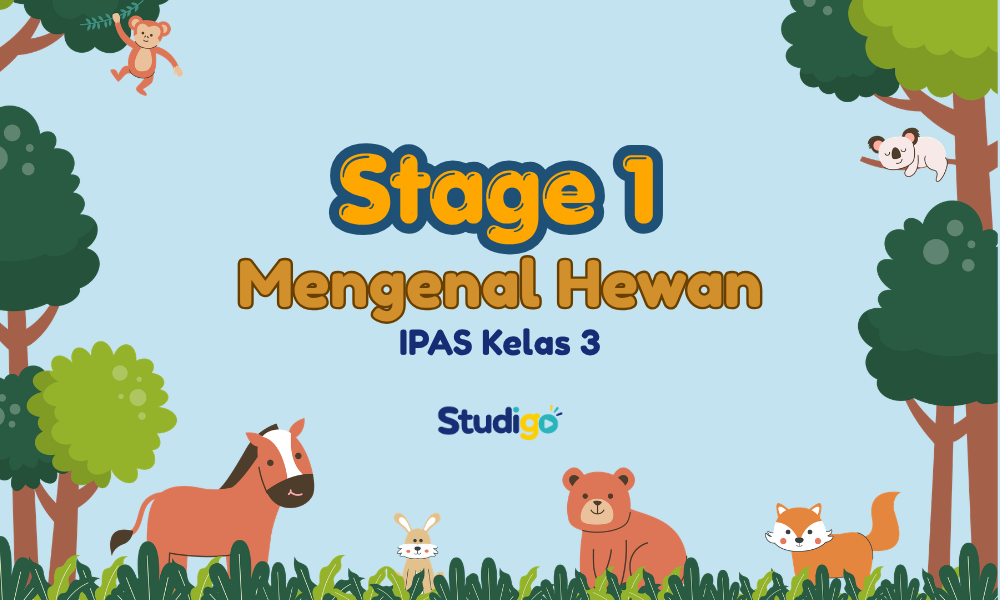 Sampul mapel IPAS 3 - Stage 1 (Mengenali Hewan) di Studigo