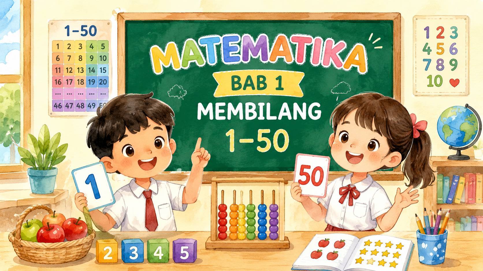 Sampul mapel Matematika 2 SD Bab 1 - Ayo Membilang sampai dengan 50 di Studigo