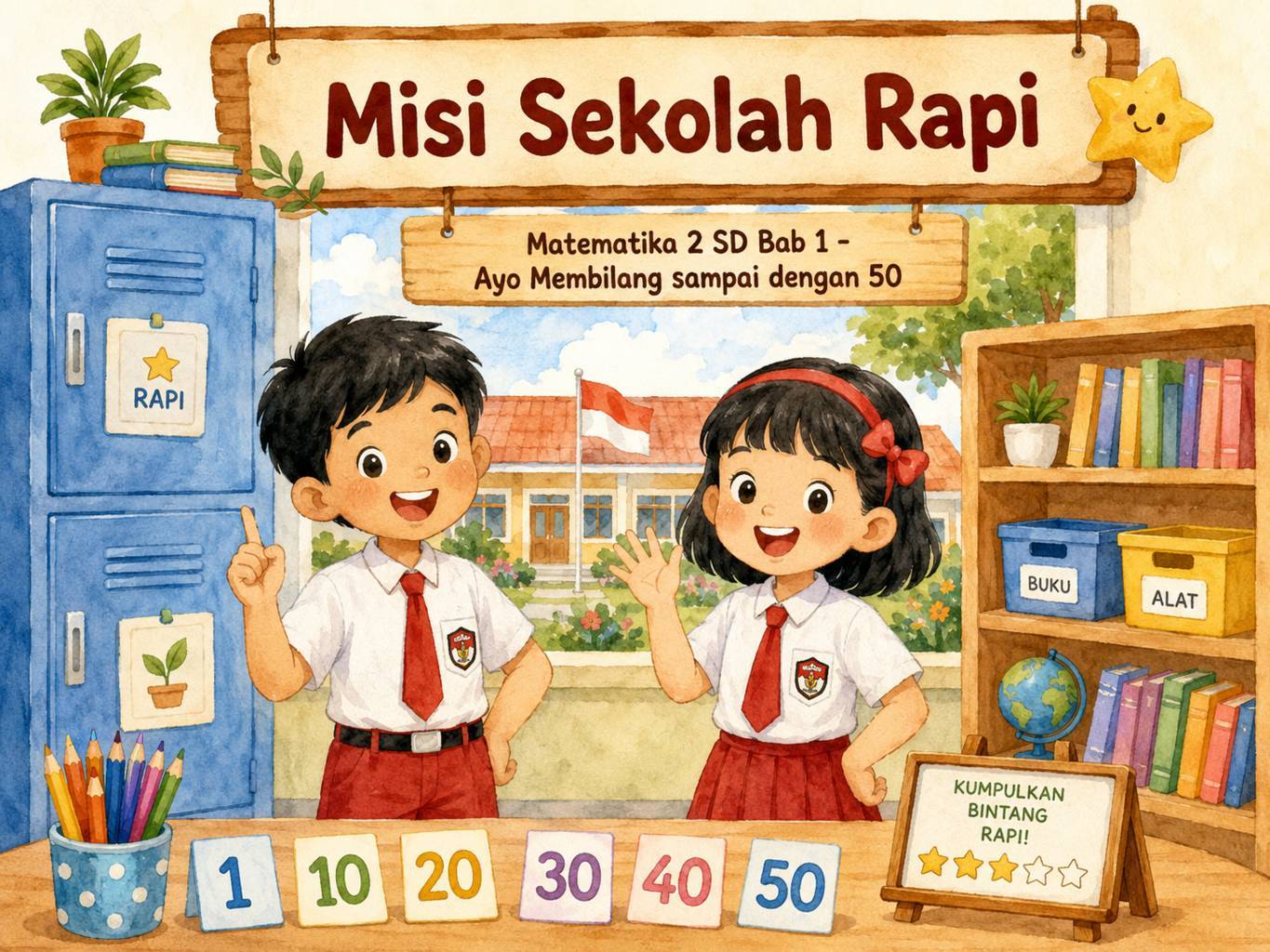 Preview node pertama Matematika 2 SD Bab 1 - Ayo Membilang sampai dengan 50